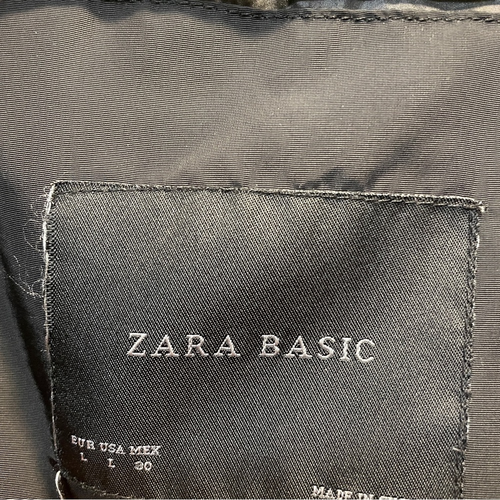 Zara Black Puffer Jacket Large - Picture 8 of 11